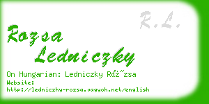 rozsa ledniczky business card